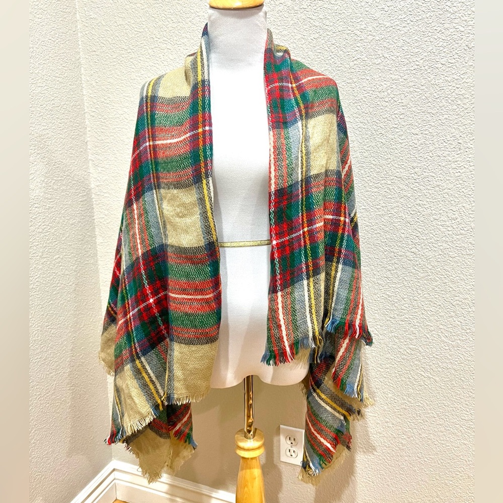 Ruggine Plaid Blanket Scarf